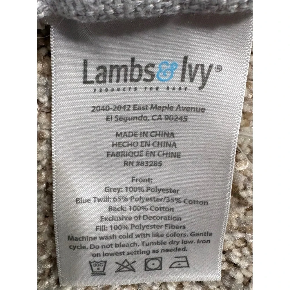 Lambs & Ivy Baby Blanket Milky Way Unisex OS Blue Galaxy Space Rocket Quilt